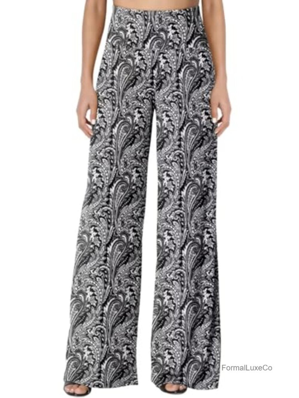 Women's Palazzo Lounge Pants Stretchy Wide Leg High Waist Flowy Pants
